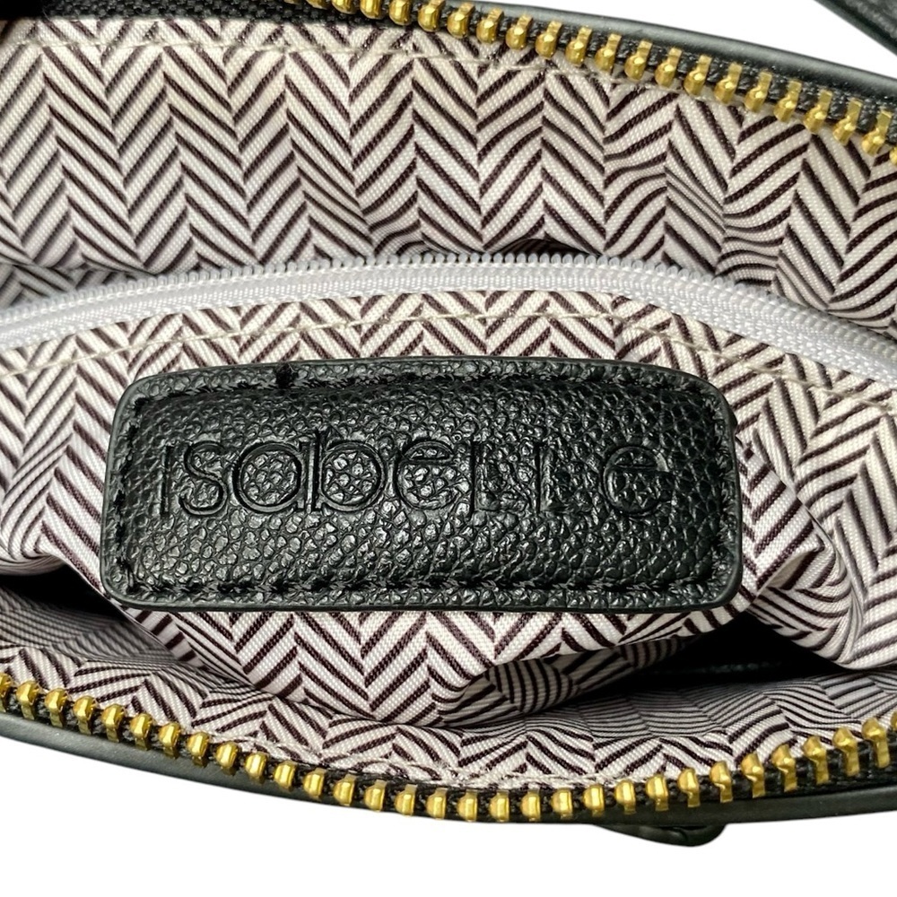 ISABELLE by Poppi Dome Bag Crossbody Shoulder Bow Detail Footed Base Black NWOT - Picture 7 of 7